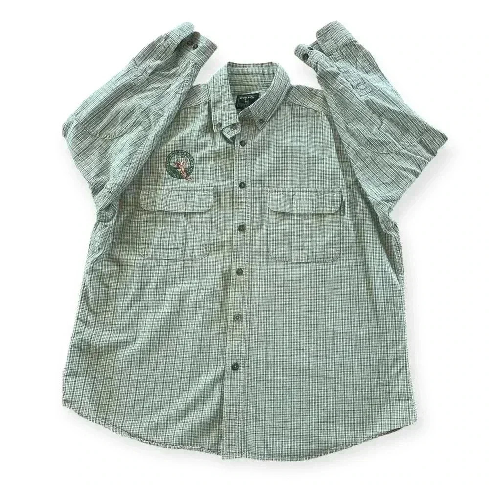Woolrich vintage men’s plaid long sleeve buttonn down shirt size XL